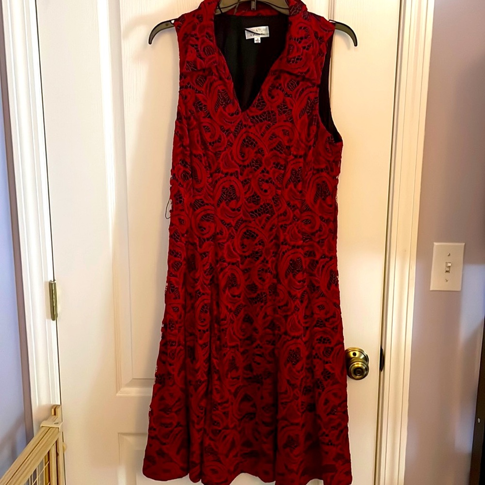 Red lace Size 12 Signature by Robbie Bee dress